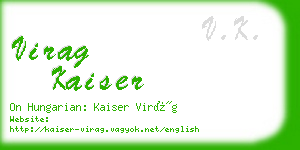 virag kaiser business card